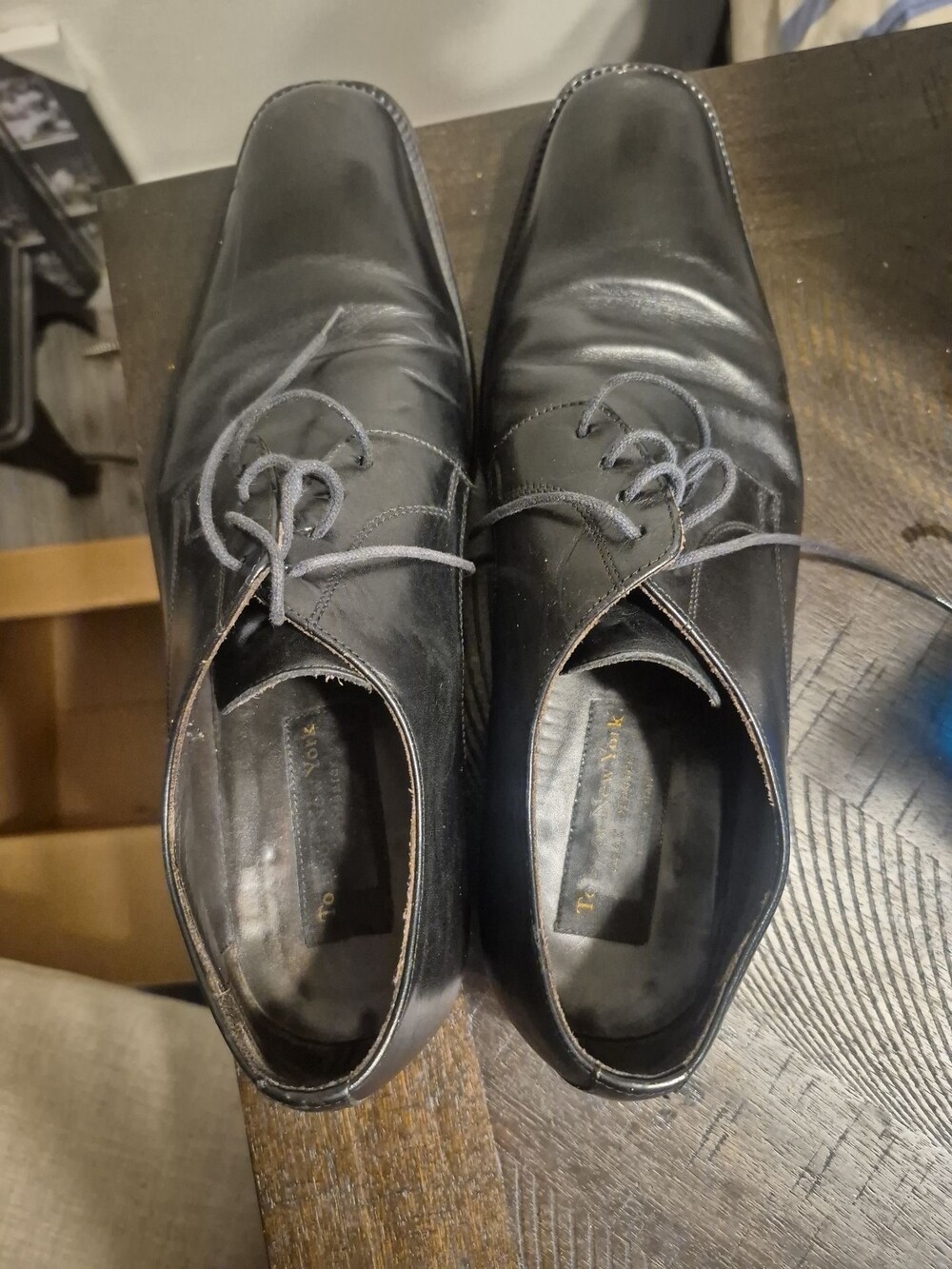 To Boot New York Adam Derrick Black Leather Oxford Dress Shoes